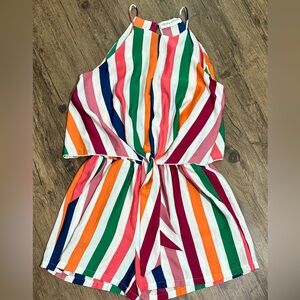 Pants Store Striped Romper-Size Medium